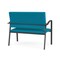 Lesro Newport 2 Seat Tandem Seating Metal Frame No Center Arms, Charcoal, OH Waterfall Upholstery NP1501 - alternate 3